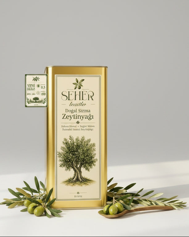 🌿 Muğla Memecik Zeytinyağı | 2025-2026 Hasadı | +250 Polifenol | 5 LT | Yemeklik